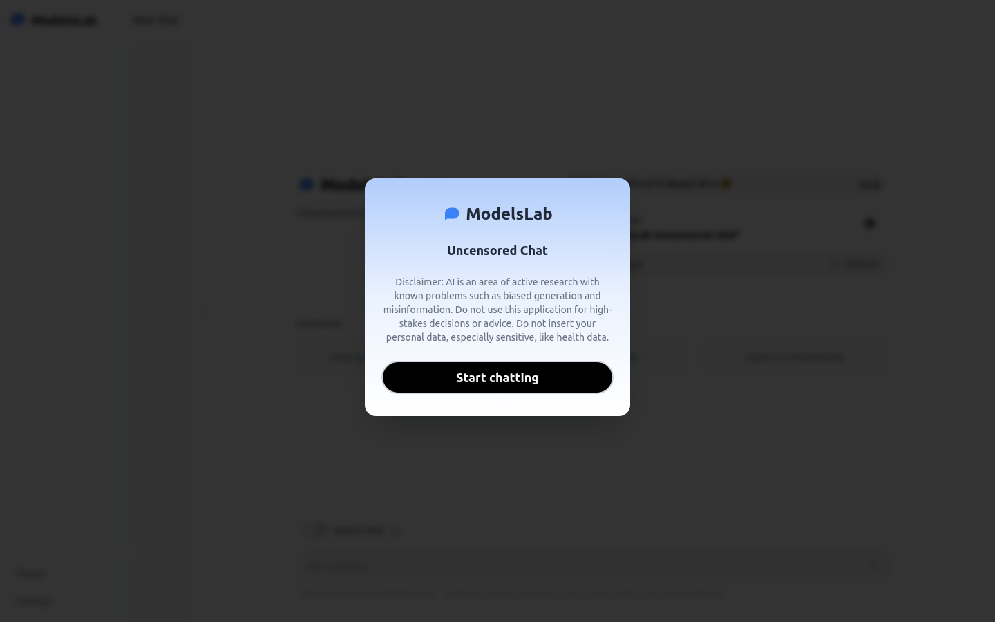 Uncensored Chat by ModelsLab