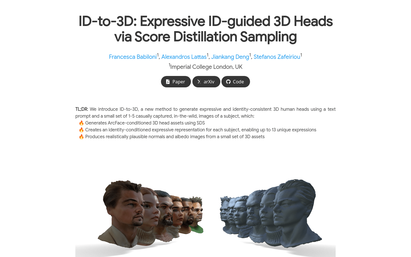 ID-to-3D