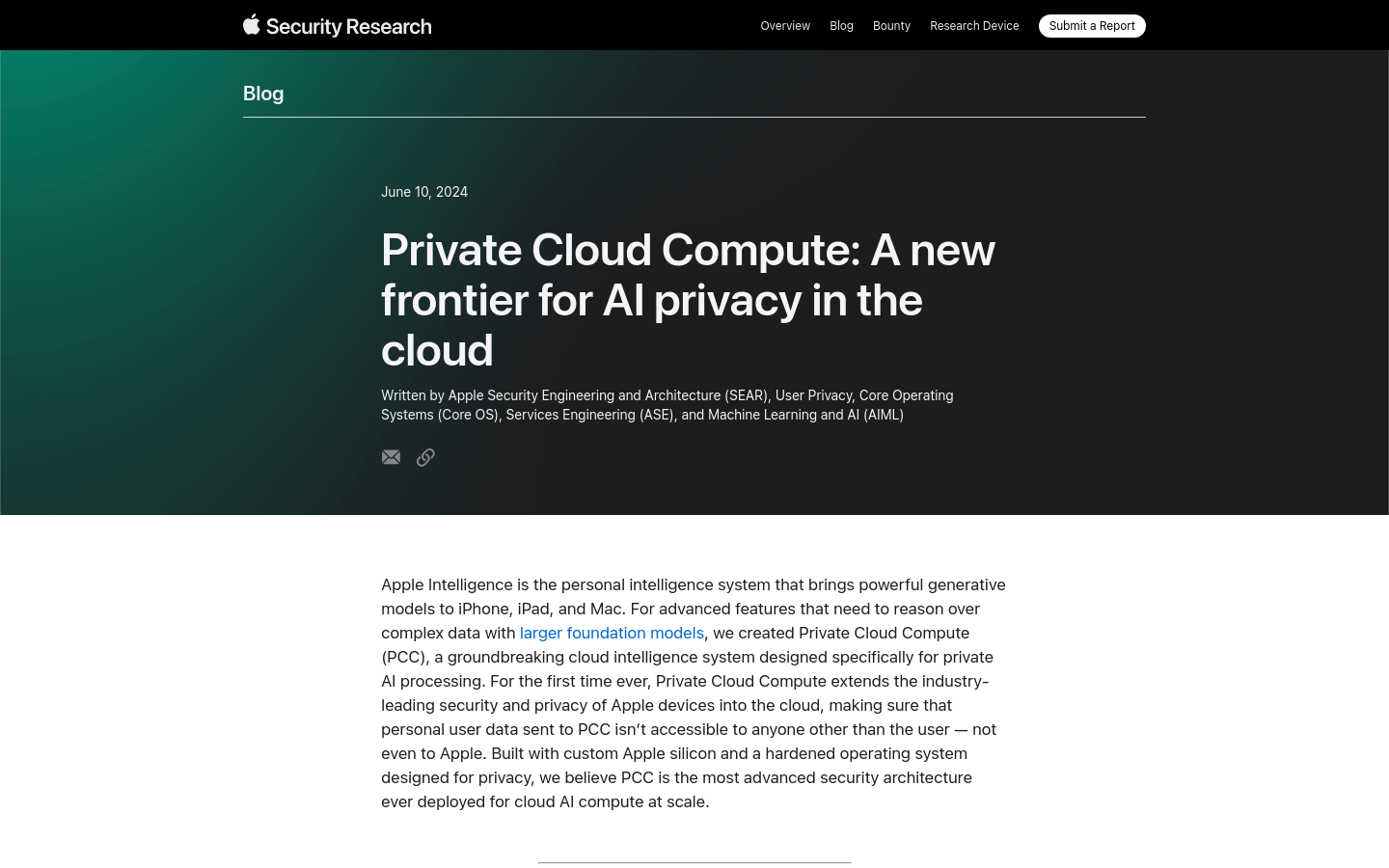Private Cloud Compute
