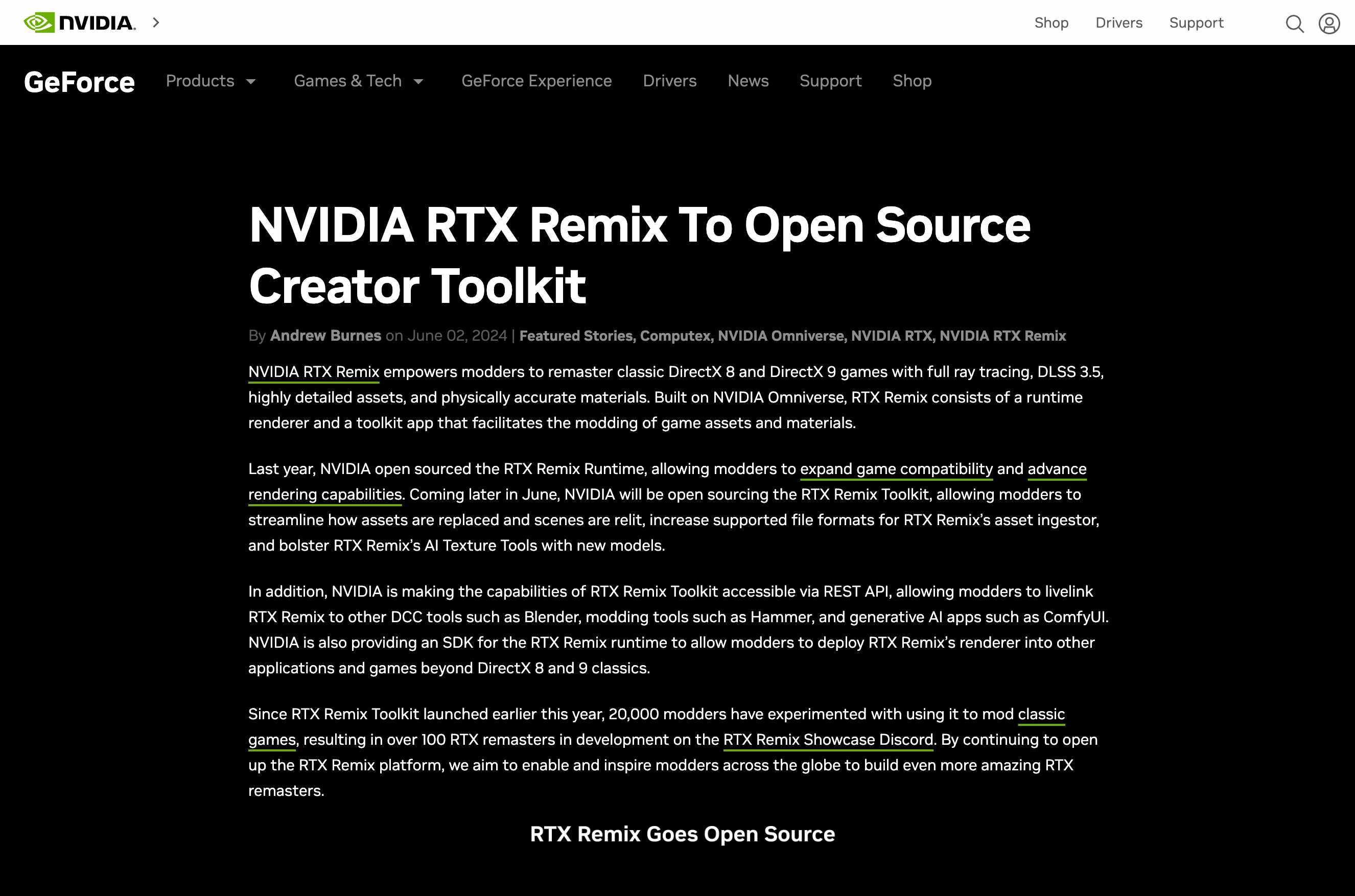 NVIDIA RTX Remix